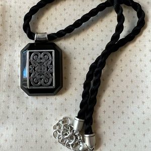 Brighton silver and onyx necklace